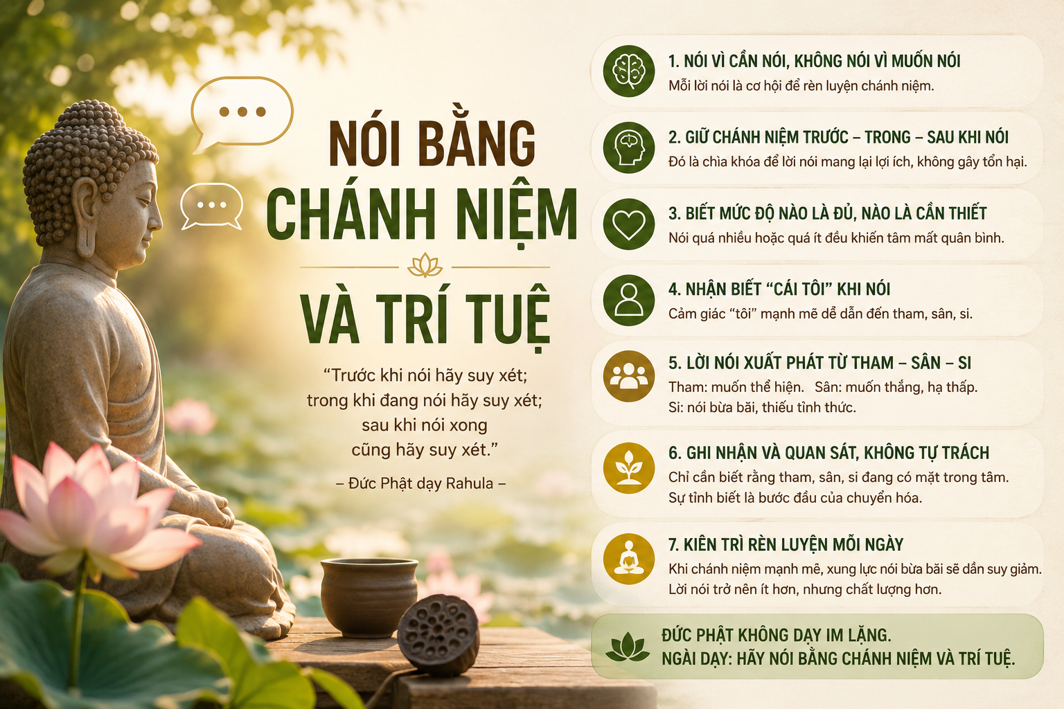 Nói bằng chánh niệm và trí tuệ 1